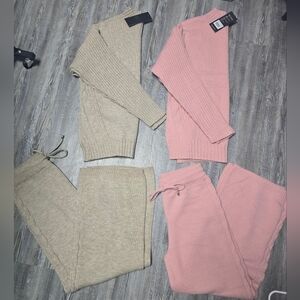 Tan Women's Lounge Sweater Set